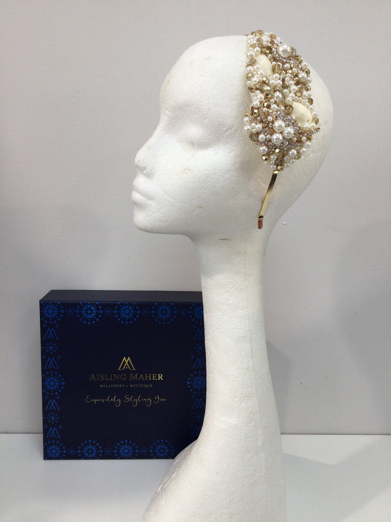 Plumeria In Pearl and Gold