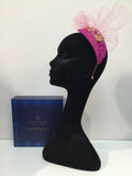 Teardrop Headpiece in Fuscia and Gold
