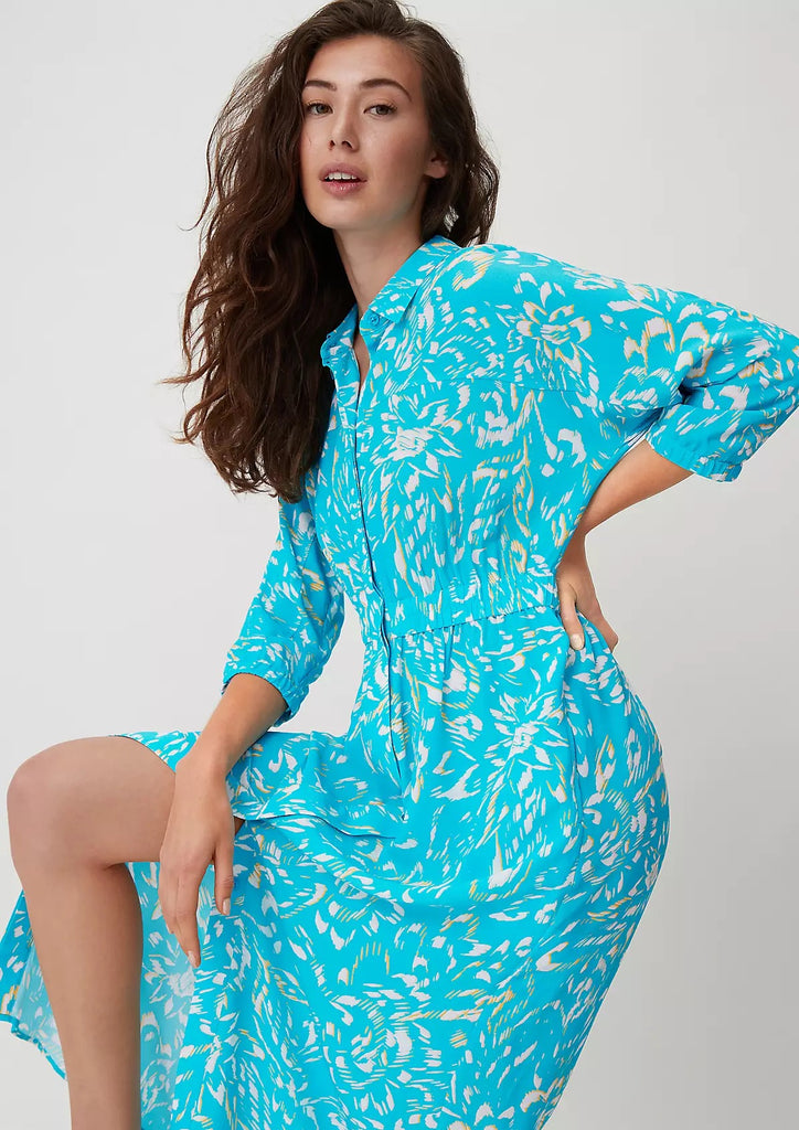Shirt dress with all over print