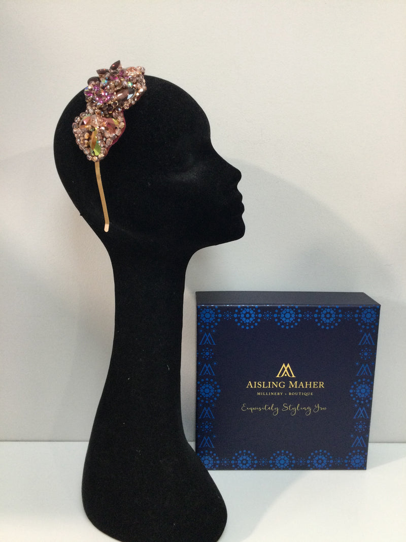 Plumeria inRose Gold and Plum