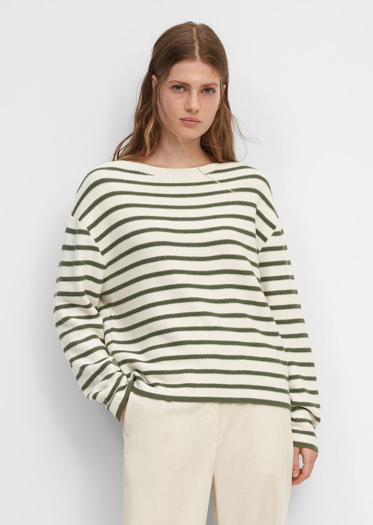 Knitted Sweater with Stripes