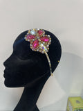 Iris in Fuschia, Gold and Silver