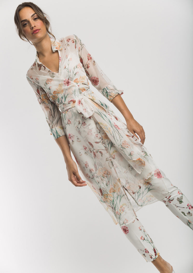 Cream Floral Trousers