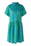 Blue and green patterned summer dress