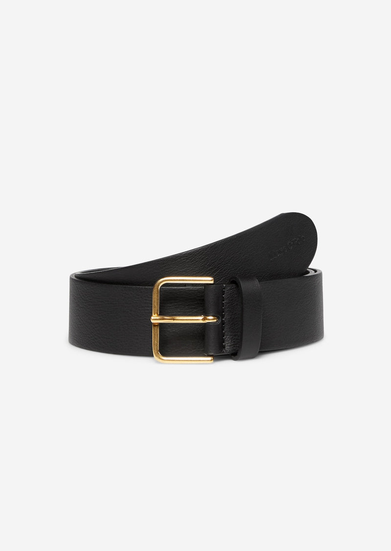 Black leather belt