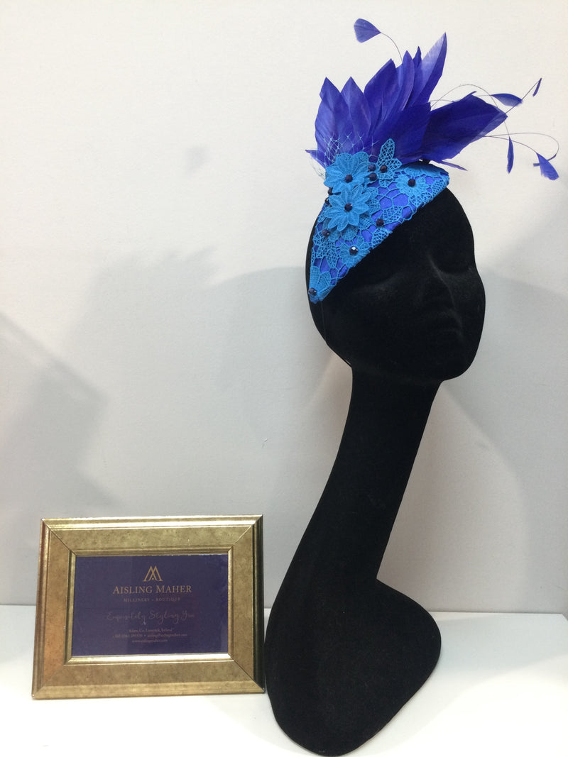 Teal and Purple/Blue Headpiece