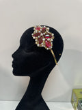 Iris in Fuschia, Gold and Pearl