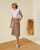 Belted Skirt in Cappuccino