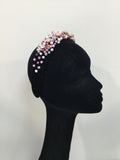 Jewelled Amber Headband in Pink