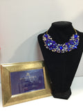 Small Collar in Royal Blue, Gold, Pewter and Silver