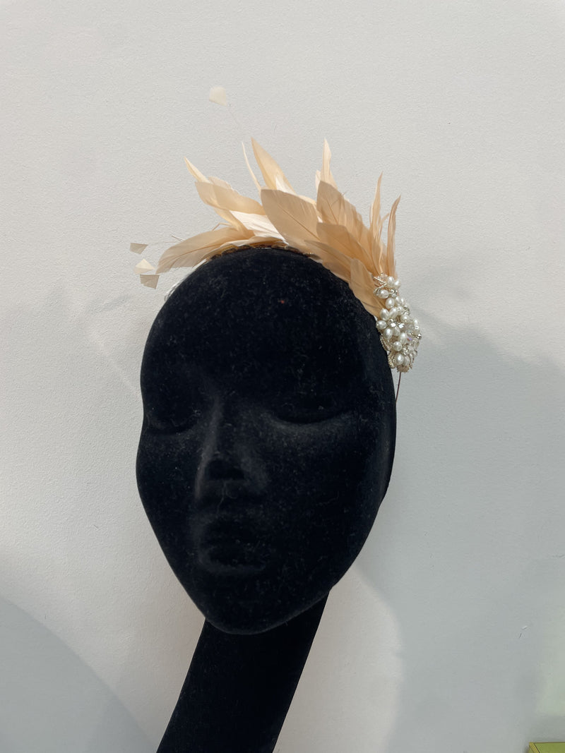 Angelica Headpiece in light peach