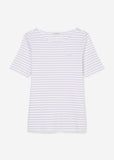 Cotton striped lilac and white t-shirt