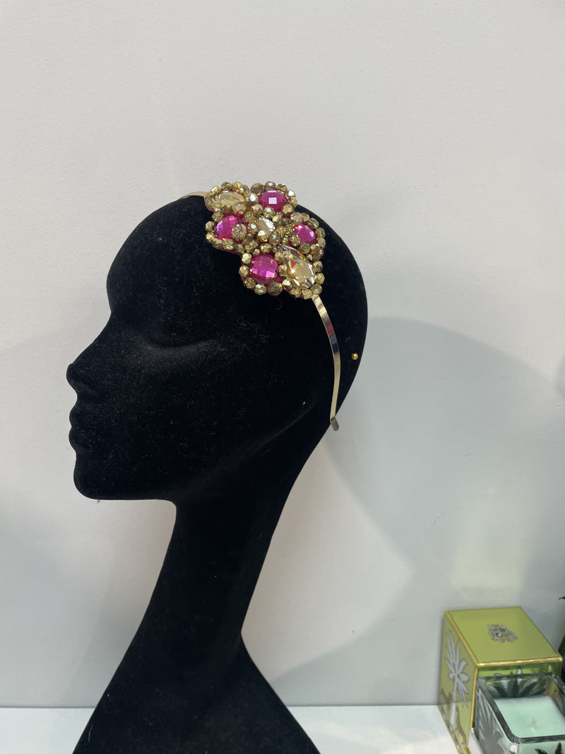 Iris in Fuschia and Gold