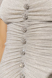 Silver plisse dress