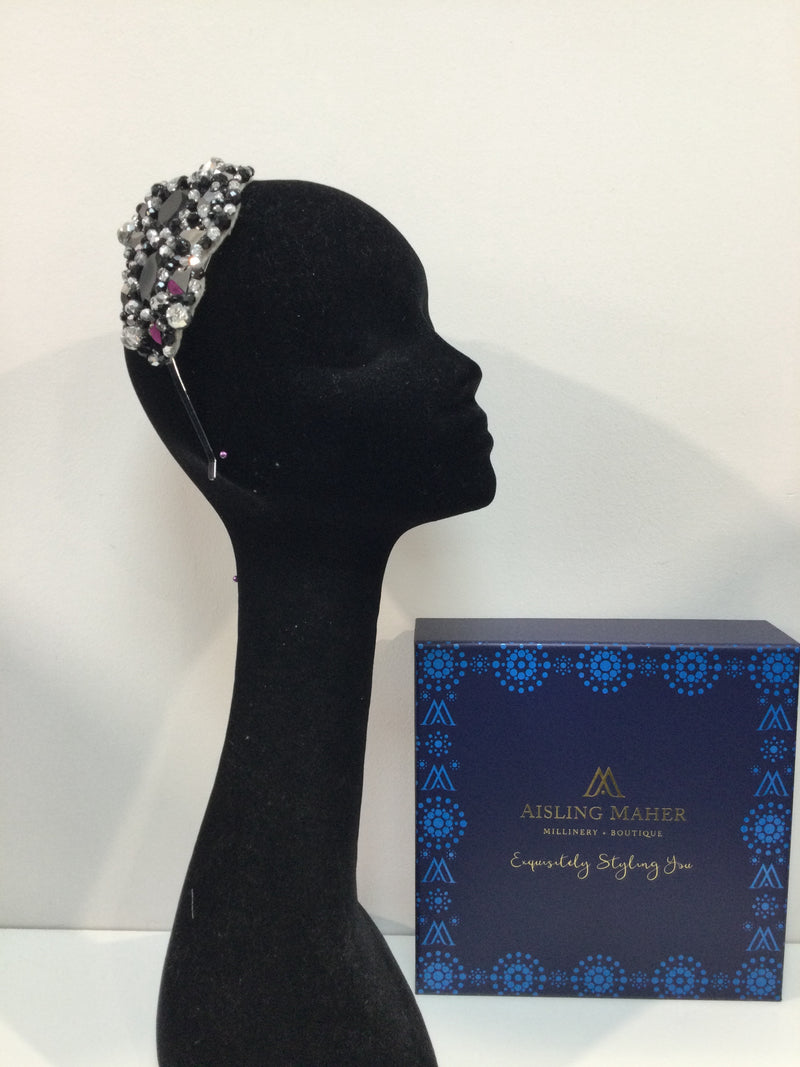 Plumeria in Black,Metallic and Silver