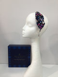 Plumeria In Navy, Purple and Pink