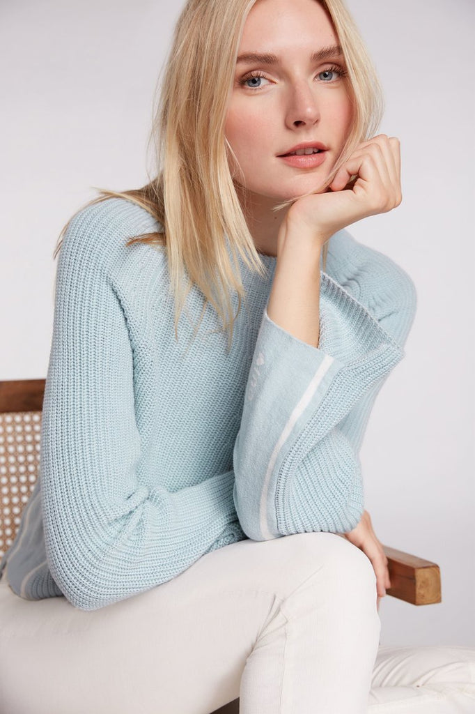 Cloud Blue Knit with Zip