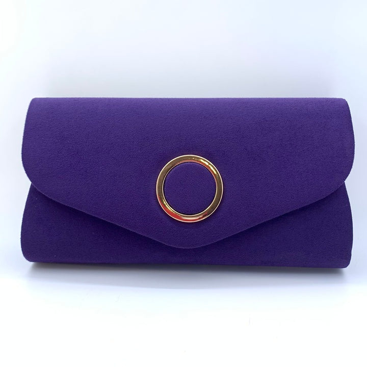 Purple Suede Effect Clutch