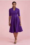 Leyla Midi Dress in Purple