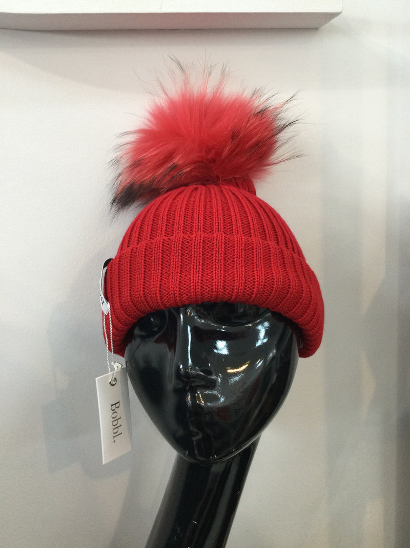 Red hat with red Bobbl