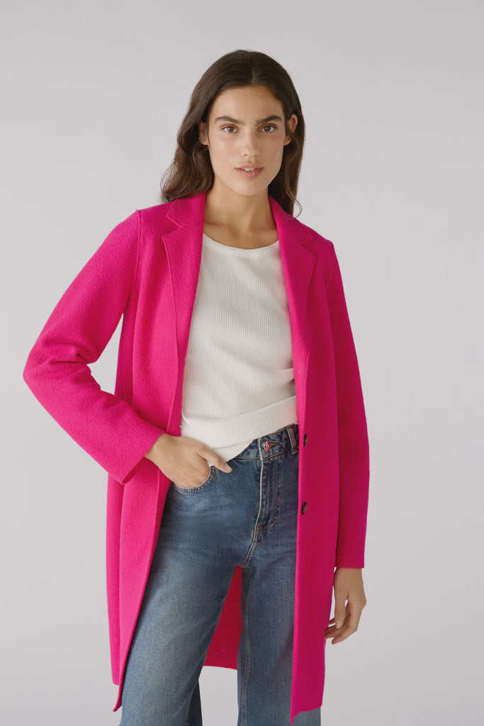 Mayson Coat in Pink Boiled Wool