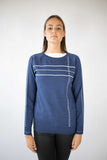 Blue Contrast Sweater