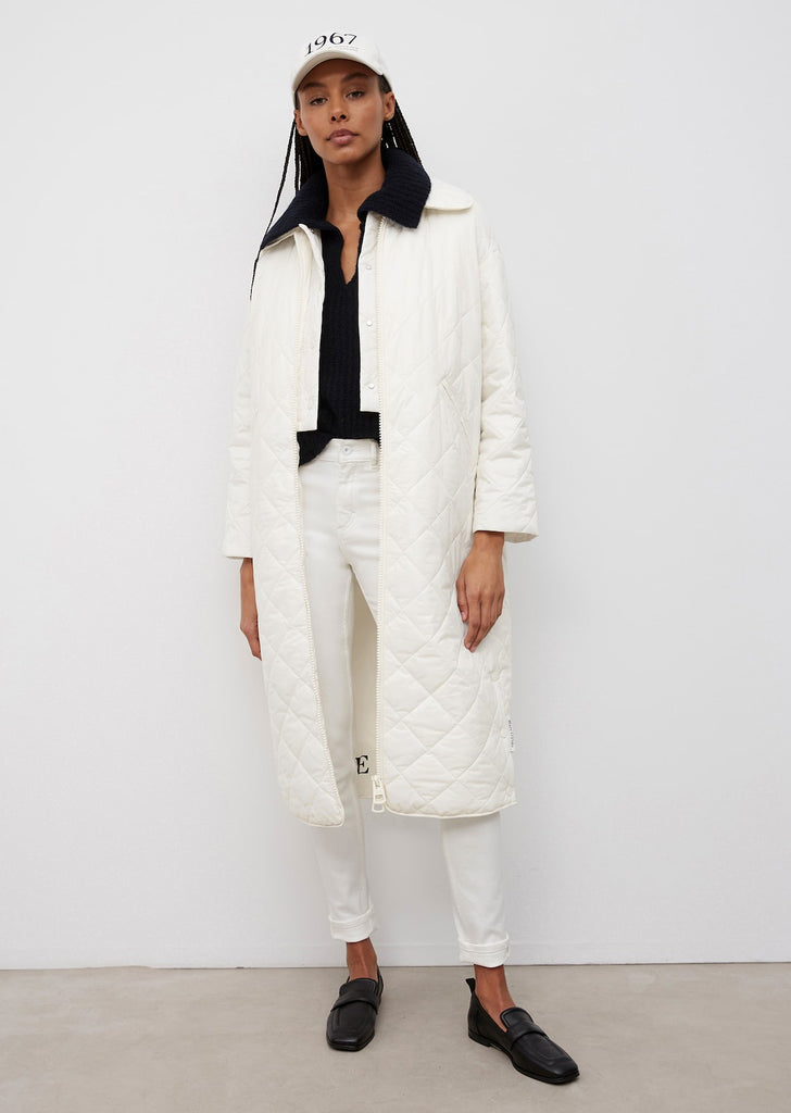 White Quilted Coat