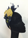 Angelica navy and gold headpiece