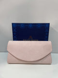 Blush Suede Effect Clutch