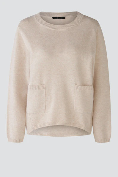 Wool blend jumper in oatmeal