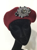 Maroon Beret with Diamond