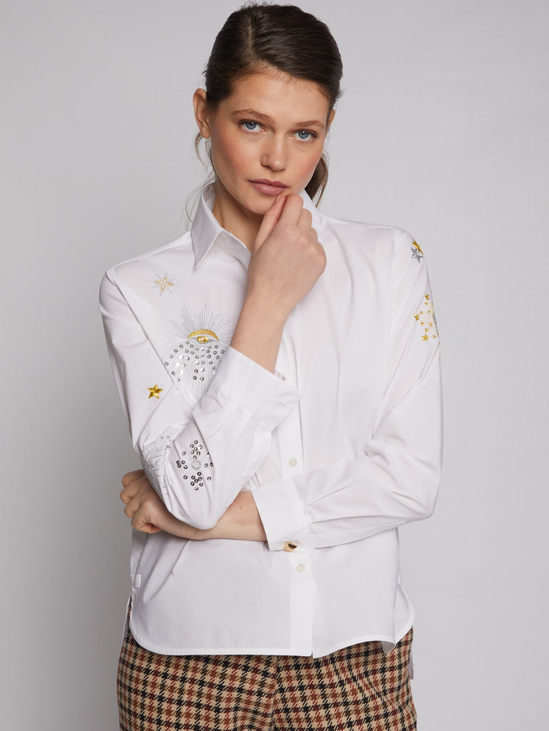 White shirt with sequins