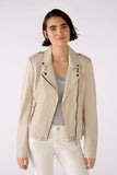 Cream Leather Jacket