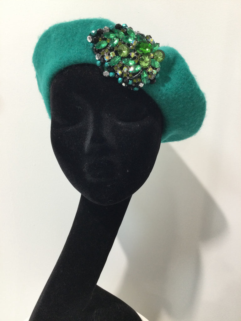 Green Beret with Multi Crystals