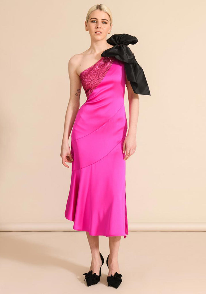 Kennedy Bow Dress in Pink