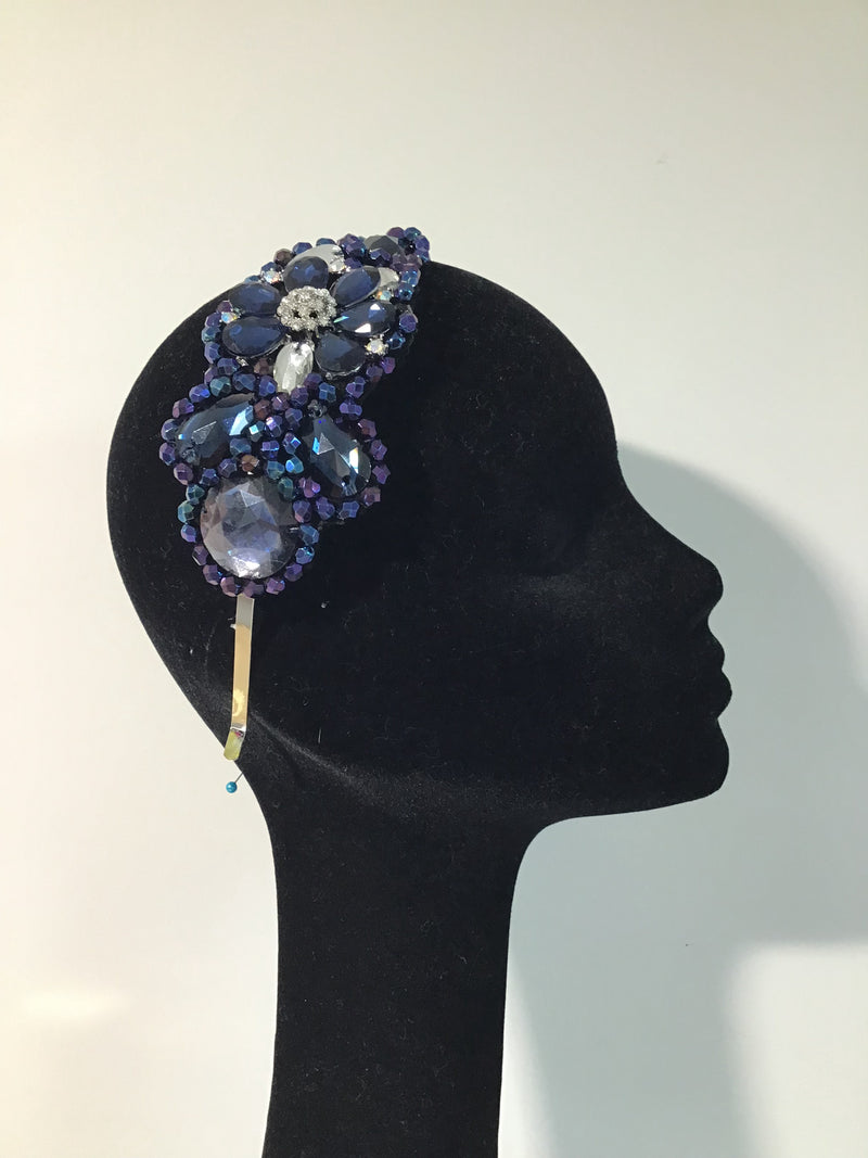 Navy & Purple Plumeria