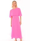 Gracie Dress in Pink with Cape