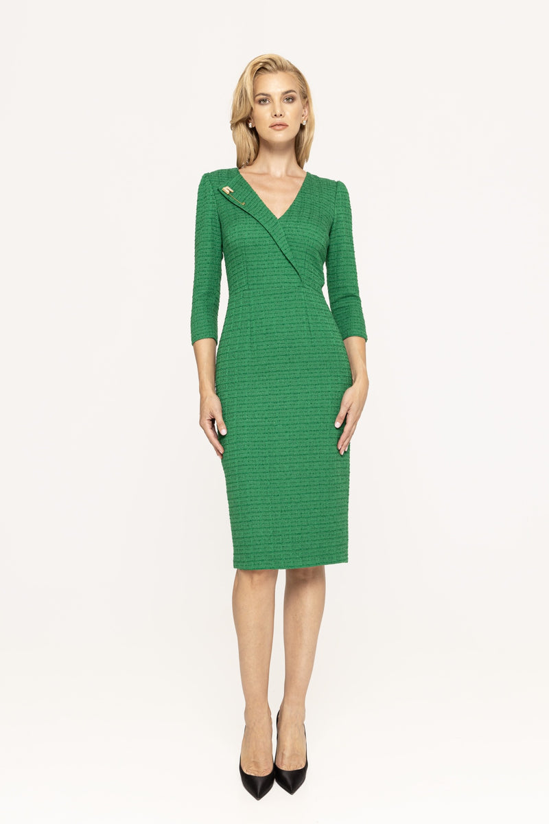 Green Boucle Dress