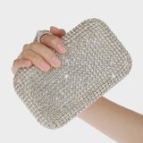 Silver Diamonte encrusted Clutch