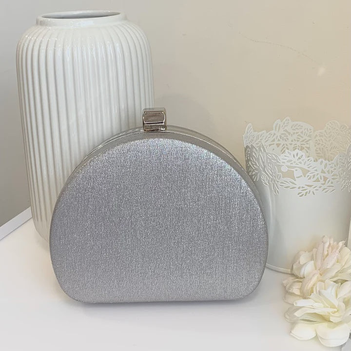 Half moon silver bag