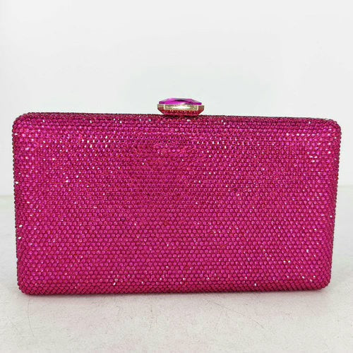 Pink Diamonte glitter clutch