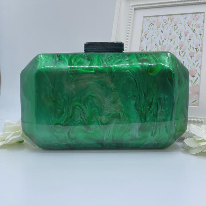 Green enamel bag