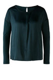 Dark green top with jersey sleeves