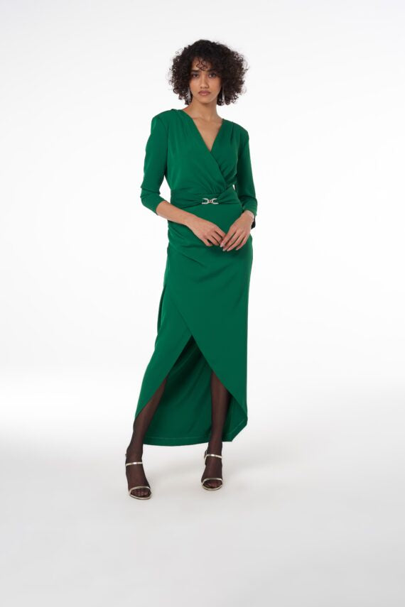 Green full length dress