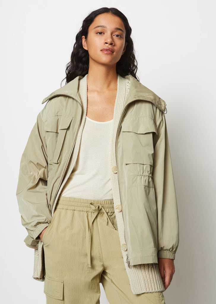 Relaxed parka in sage