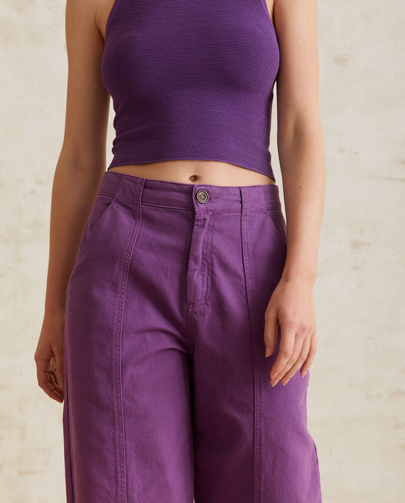 Purple trousers