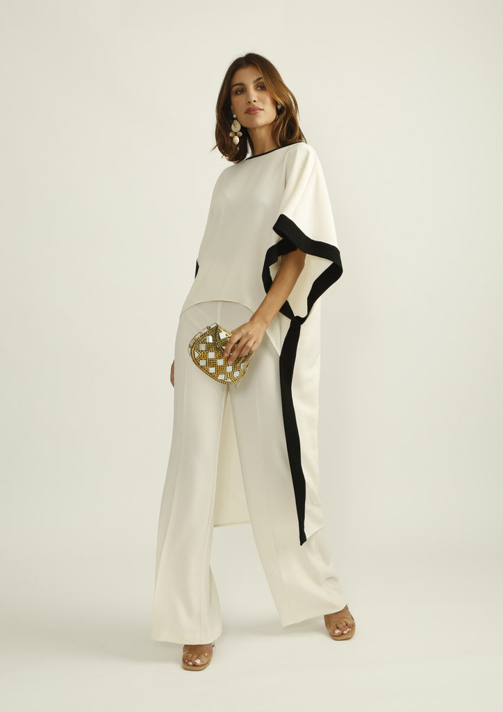 Palazzo trousers in buttermilk