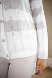 Sunflower Cardigan in Ivory and Taupe