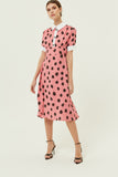 Argott Dress in Pink Polka Dot