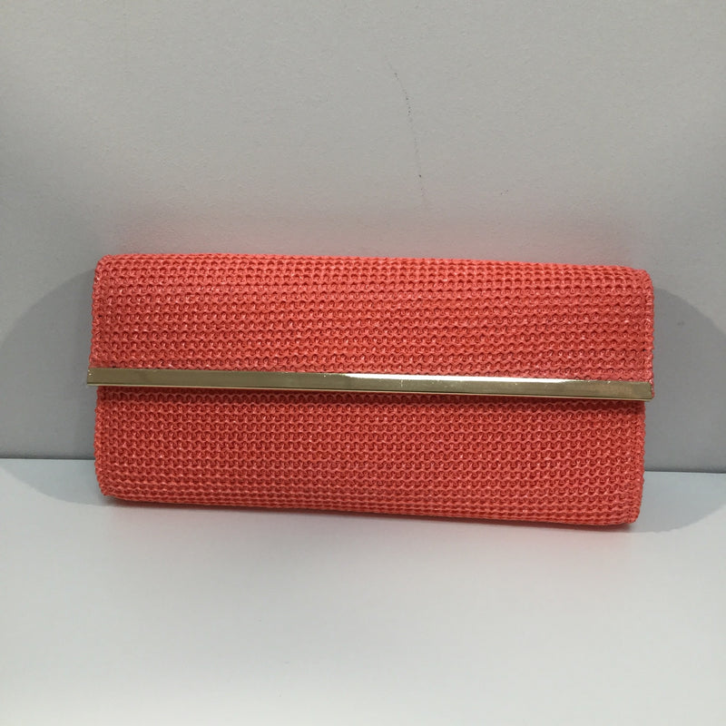 Willow Peach Mesh Clutch